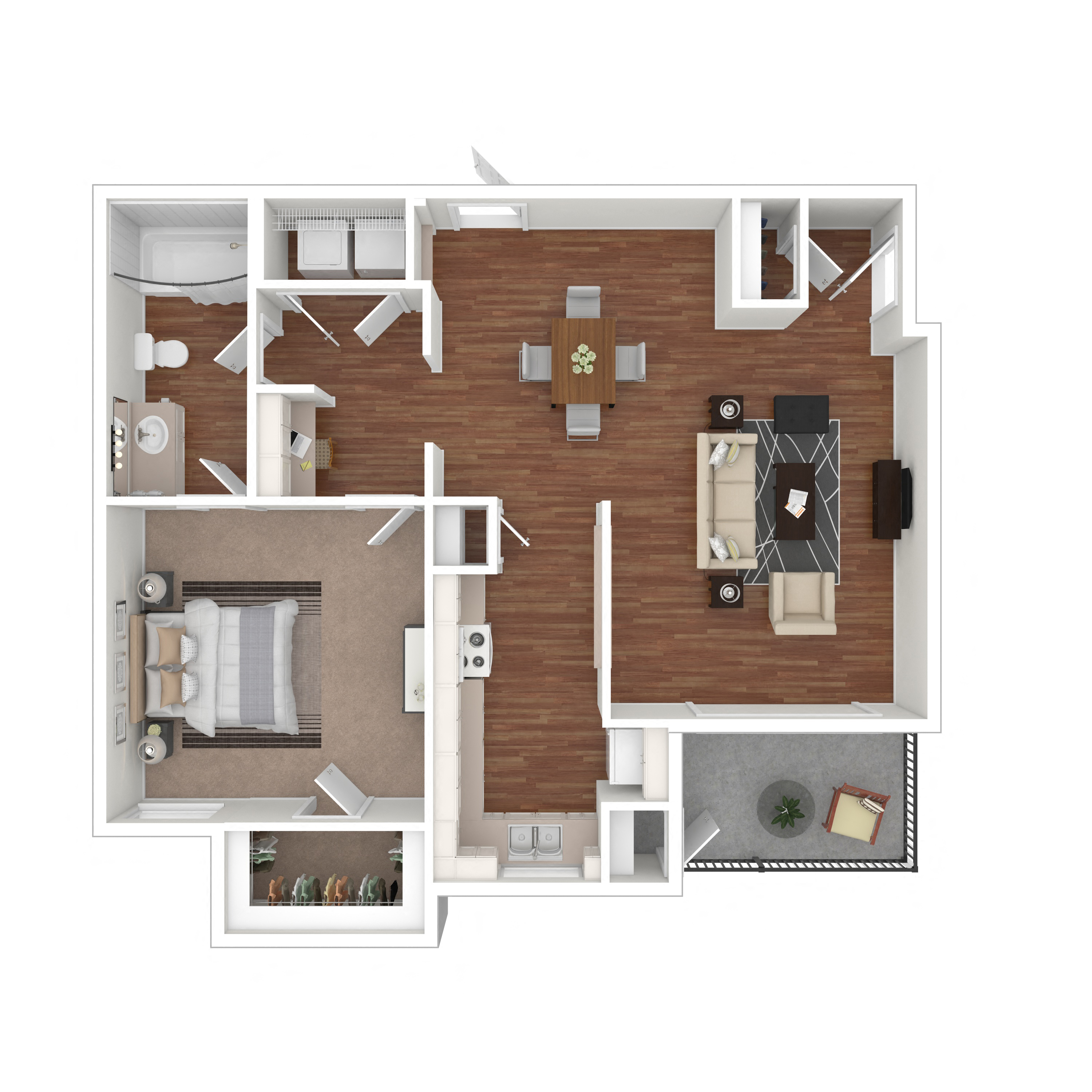 Floor plan layout diagram for 1A-Garage